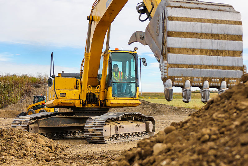 Heavy Equipment Operator in an Excavator